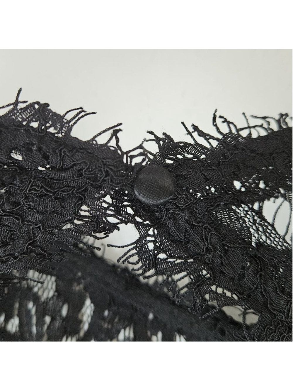 Betsy & Adam Lace Tulle Mini Dress 12P Black Tan Cocktail A-line Party - Picture 5 of 11